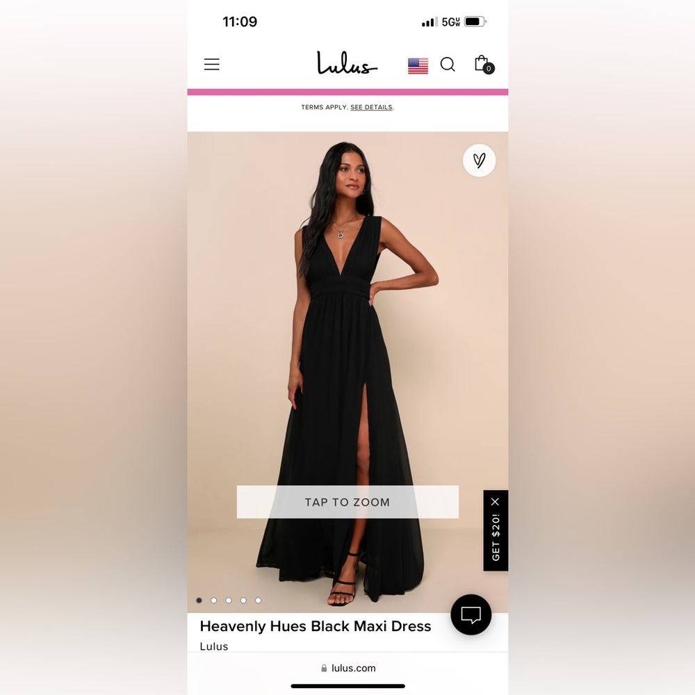 Lulu's Heavenly Hues Black Maxi Dress